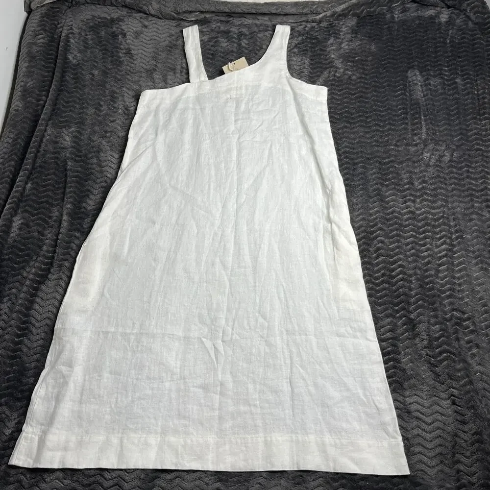 Sugar Candy Mountain Women’s Size M/L white Linen Pocket Courtney Dress NWT